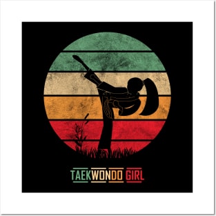 taekwondo girl Posters and Art